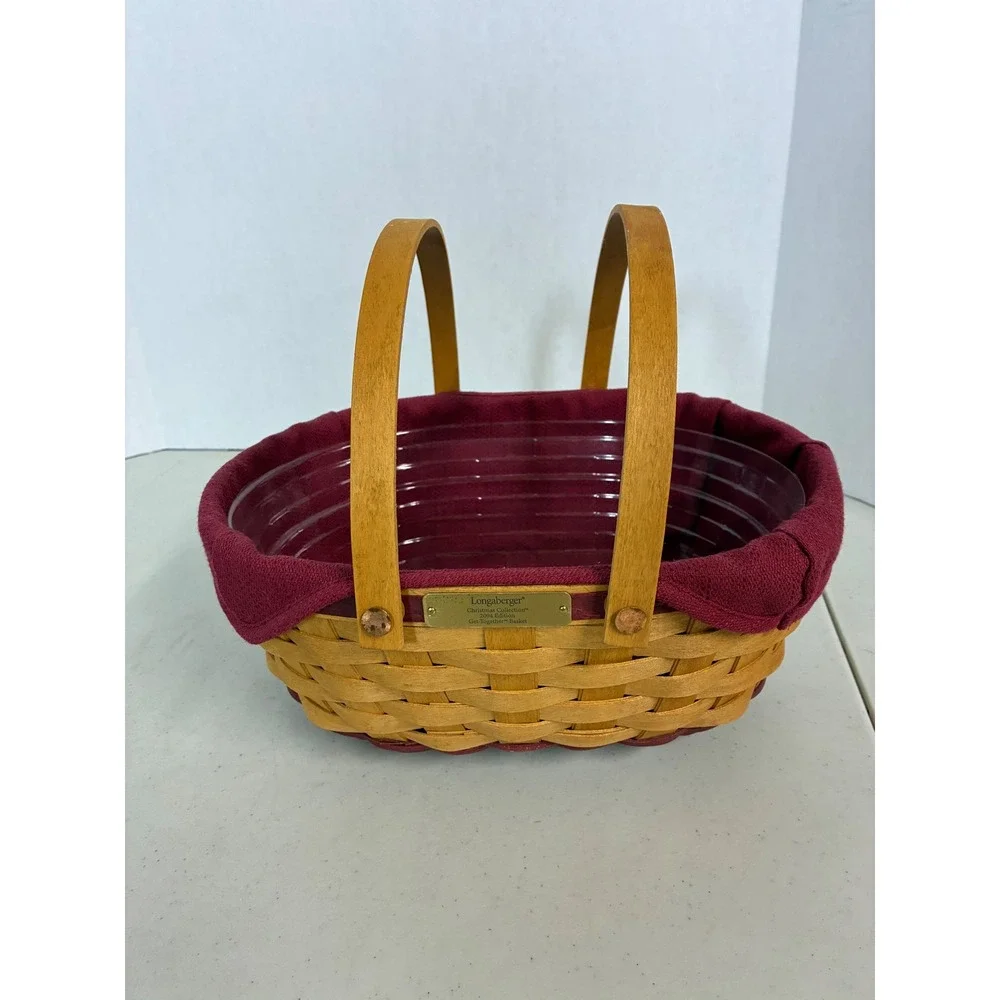 Longaberger Christmas Collection 2004 Get-Together Basket Liner Protector Brass